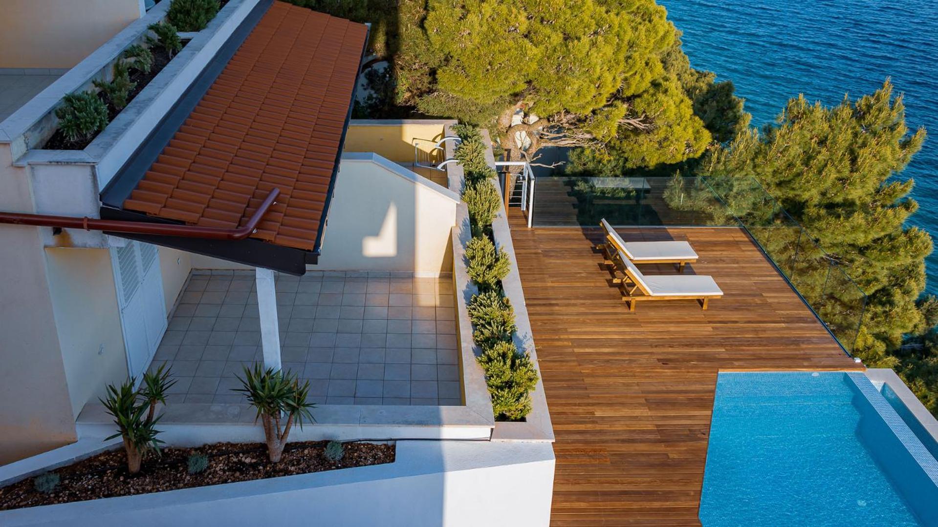 Luxury Apartments Villa Ruzmarina With New Heated Infinity Pool And Lounge Area Marusici  Εξωτερικό φωτογραφία