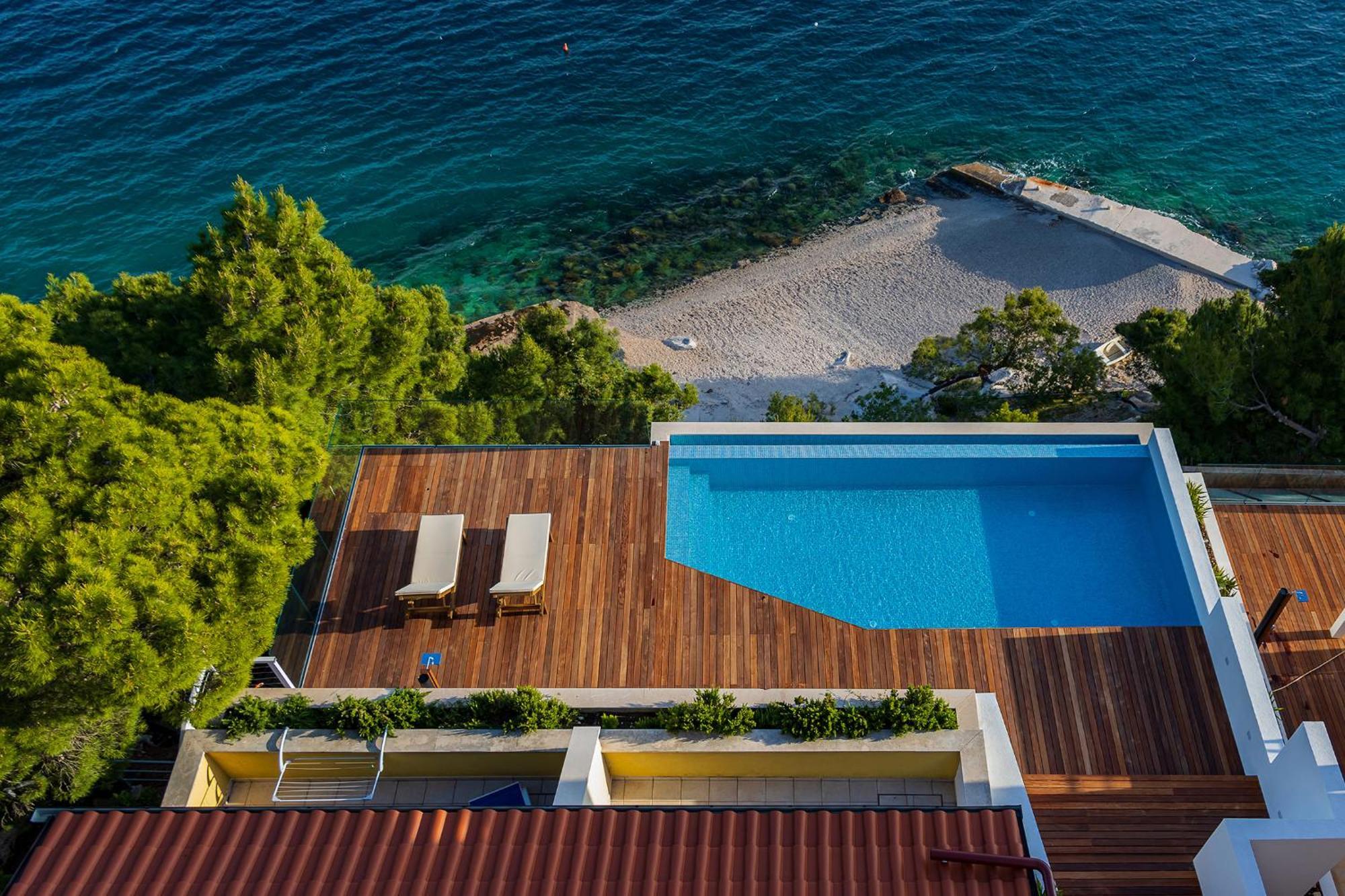 Luxury Apartments Villa Ruzmarina With New Heated Infinity Pool And Lounge Area Marusici  Εξωτερικό φωτογραφία